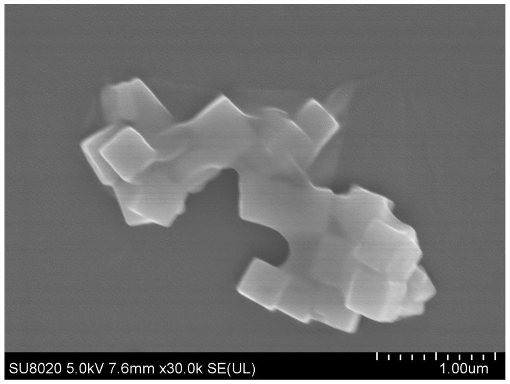 A method and application of in-situ synthesis of three-dimensional graphene-coated cubic sodium manganese ferricyanide