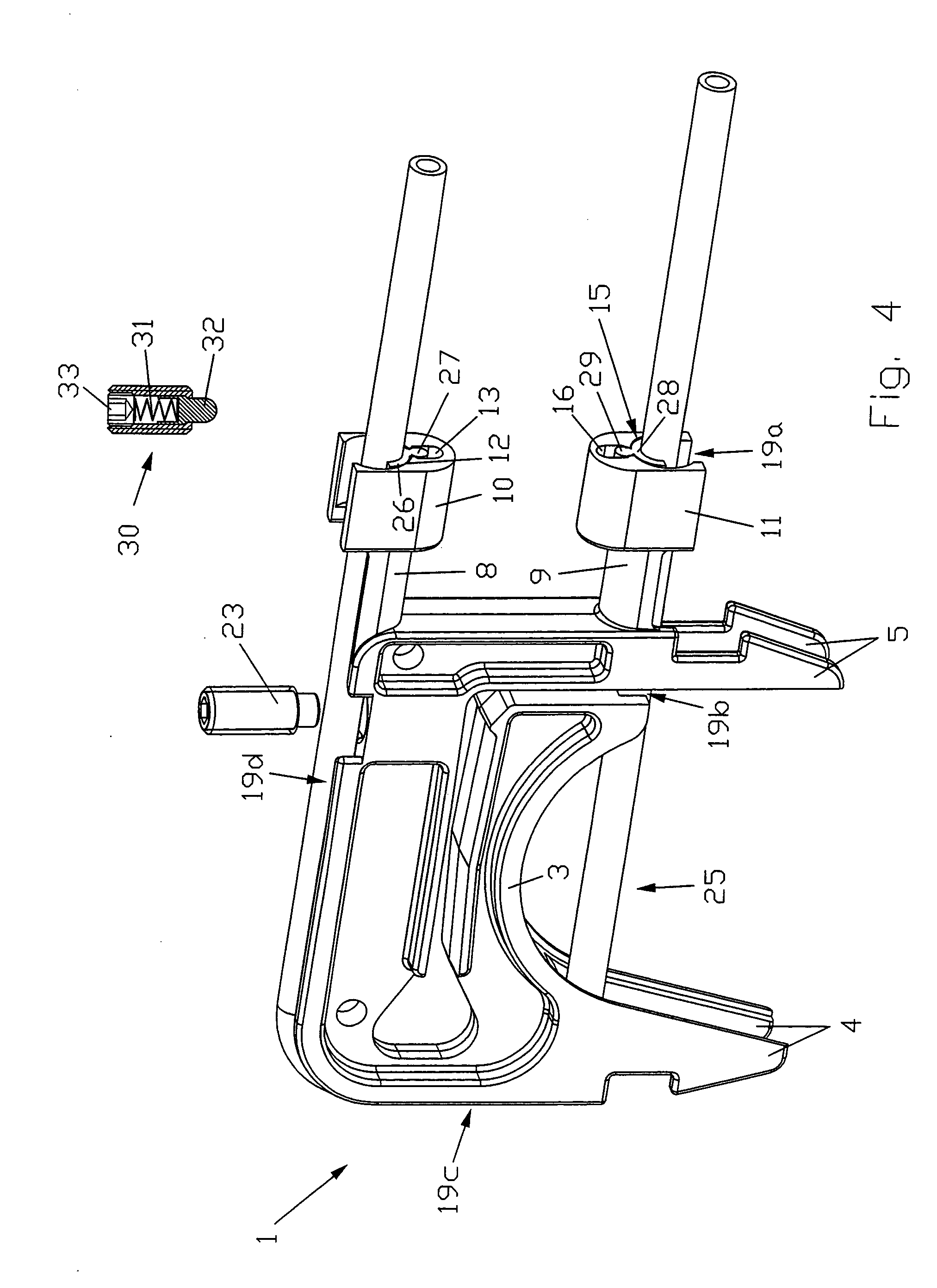 Hose cartridge for a peristaltic pump