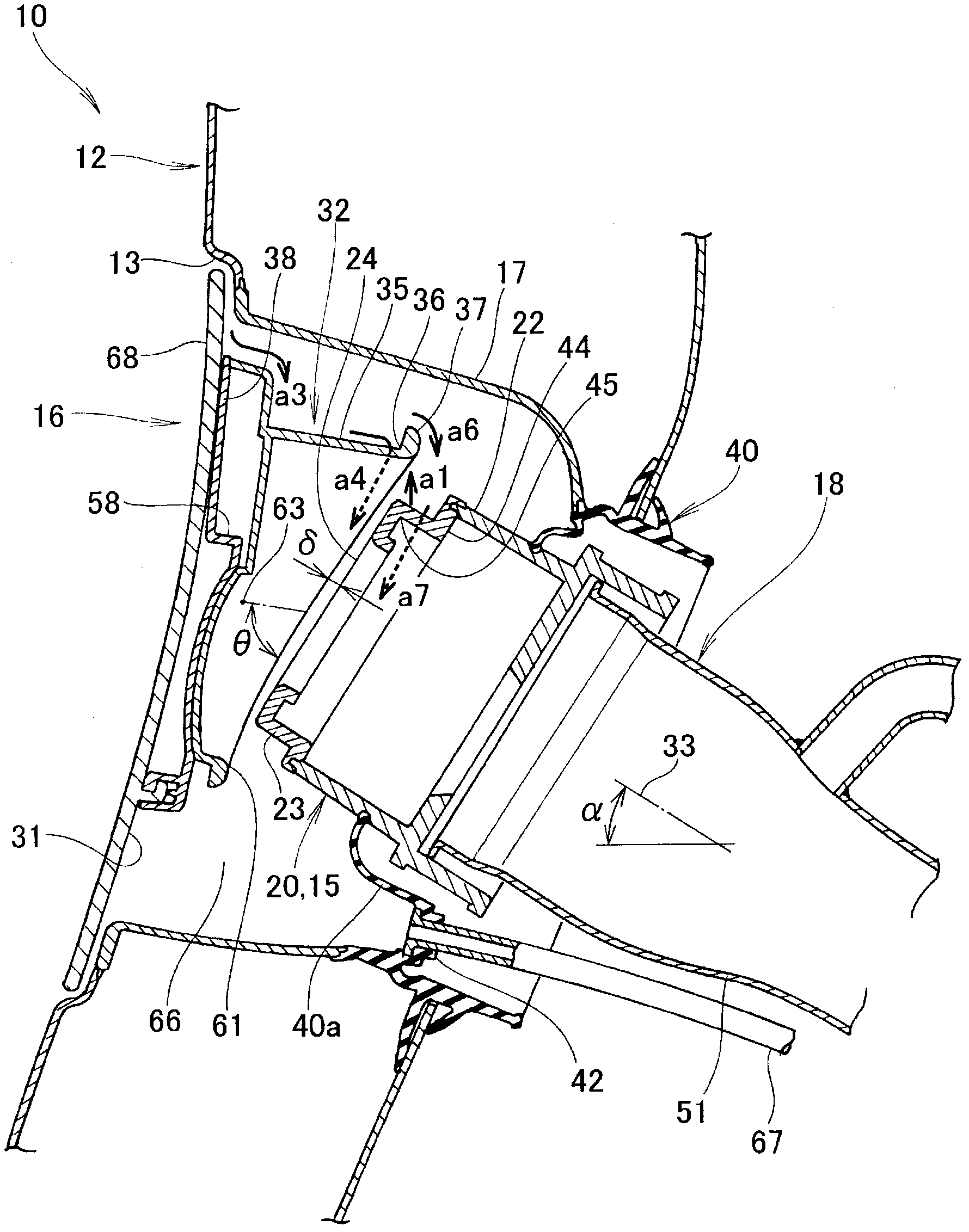 Structure for fuel filler tube opening