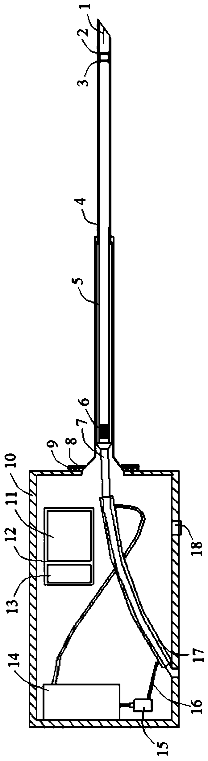 Portable resistance-capacitance-method-based on-line measurement device and method for dust moisture content