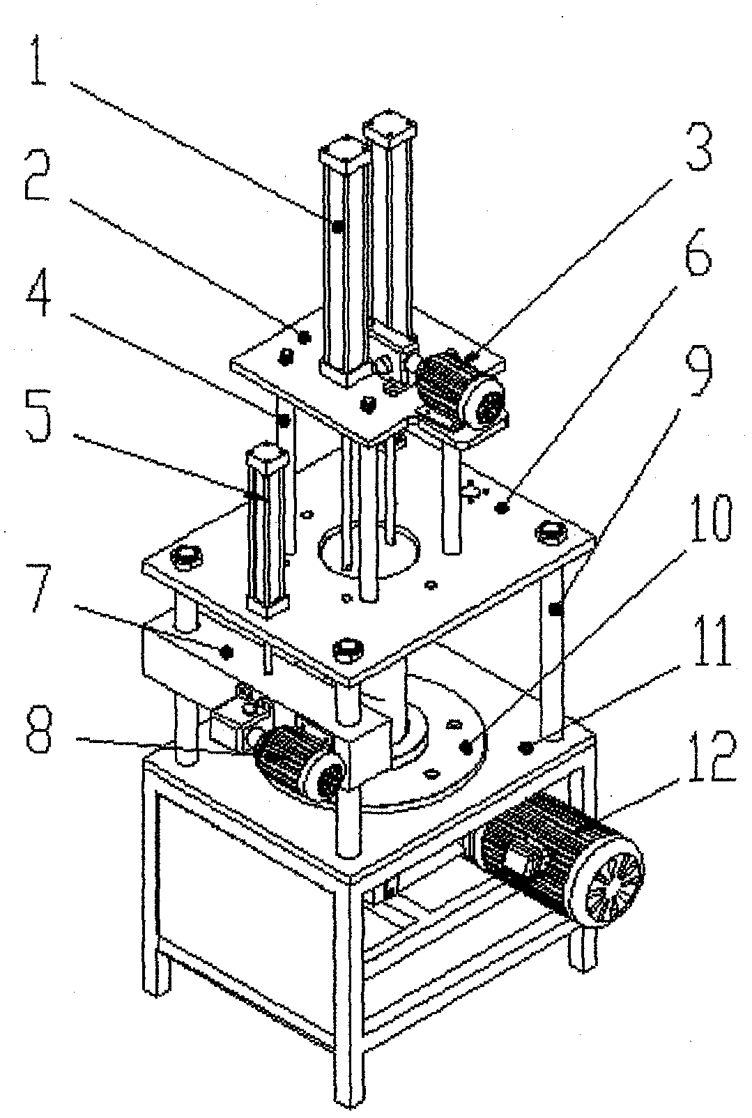 A kind of dough hook cold-bending forming device and its process