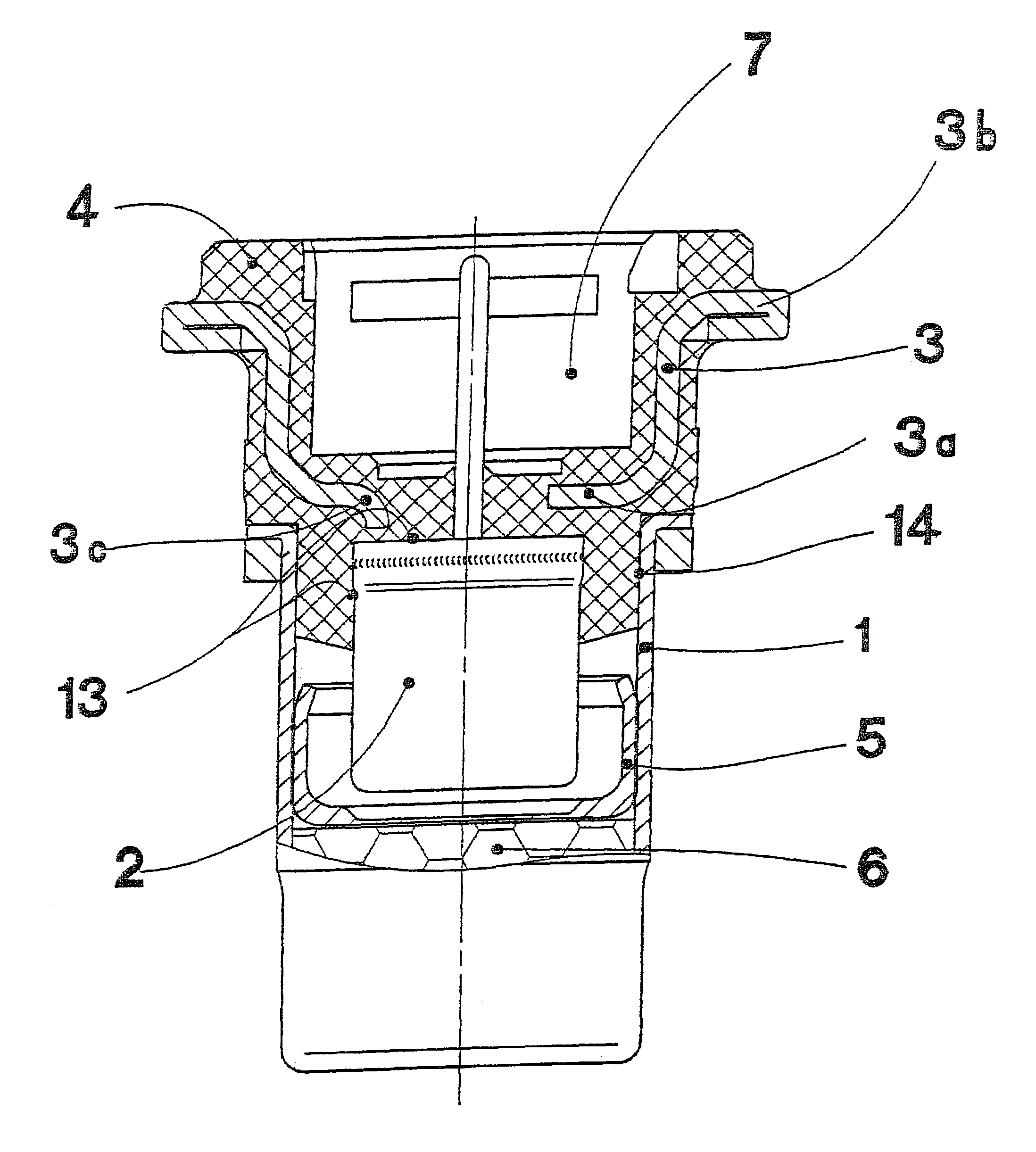 Pyrotechnic detonator with an igniter support of plastic with an integrated metal insert