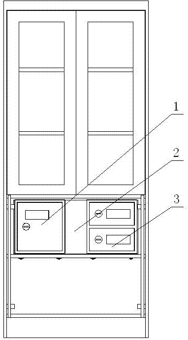 Cabinet for nesting safe boxes