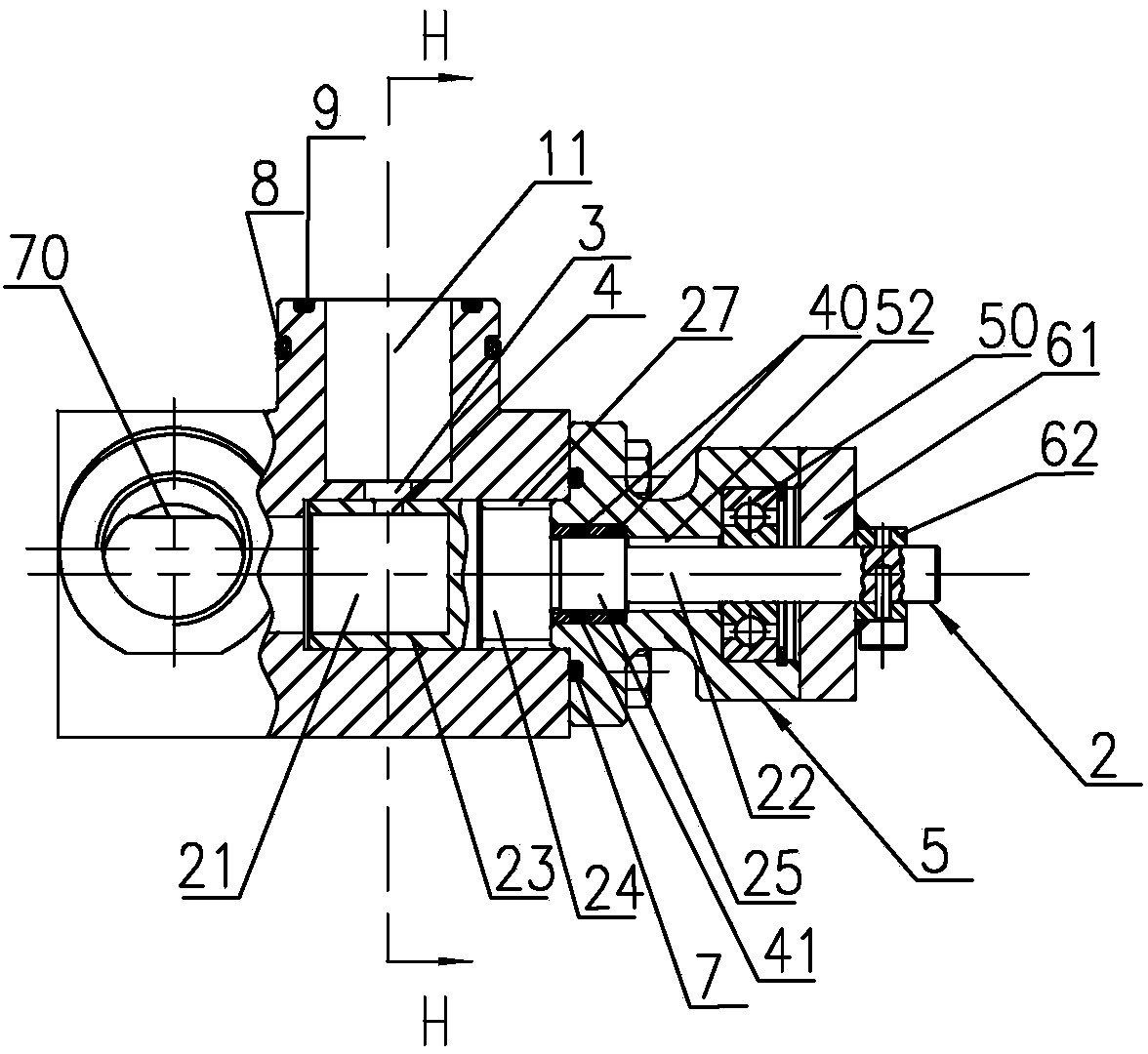 Quantitative control valve of fuel gas entering cylinder on gas engine