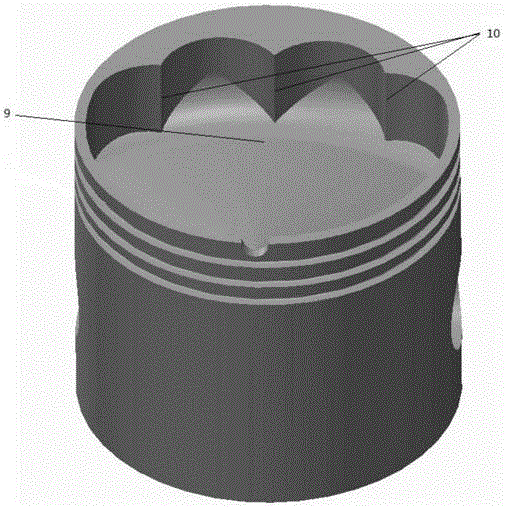 Swirl combustion system for opposed piston two-stroke diesel engines