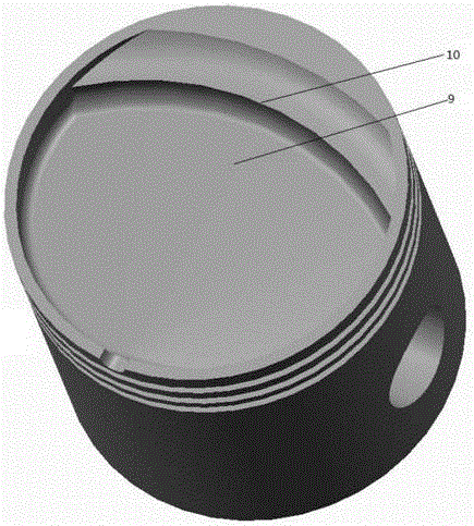 Swirl combustion system for opposed piston two-stroke diesel engines