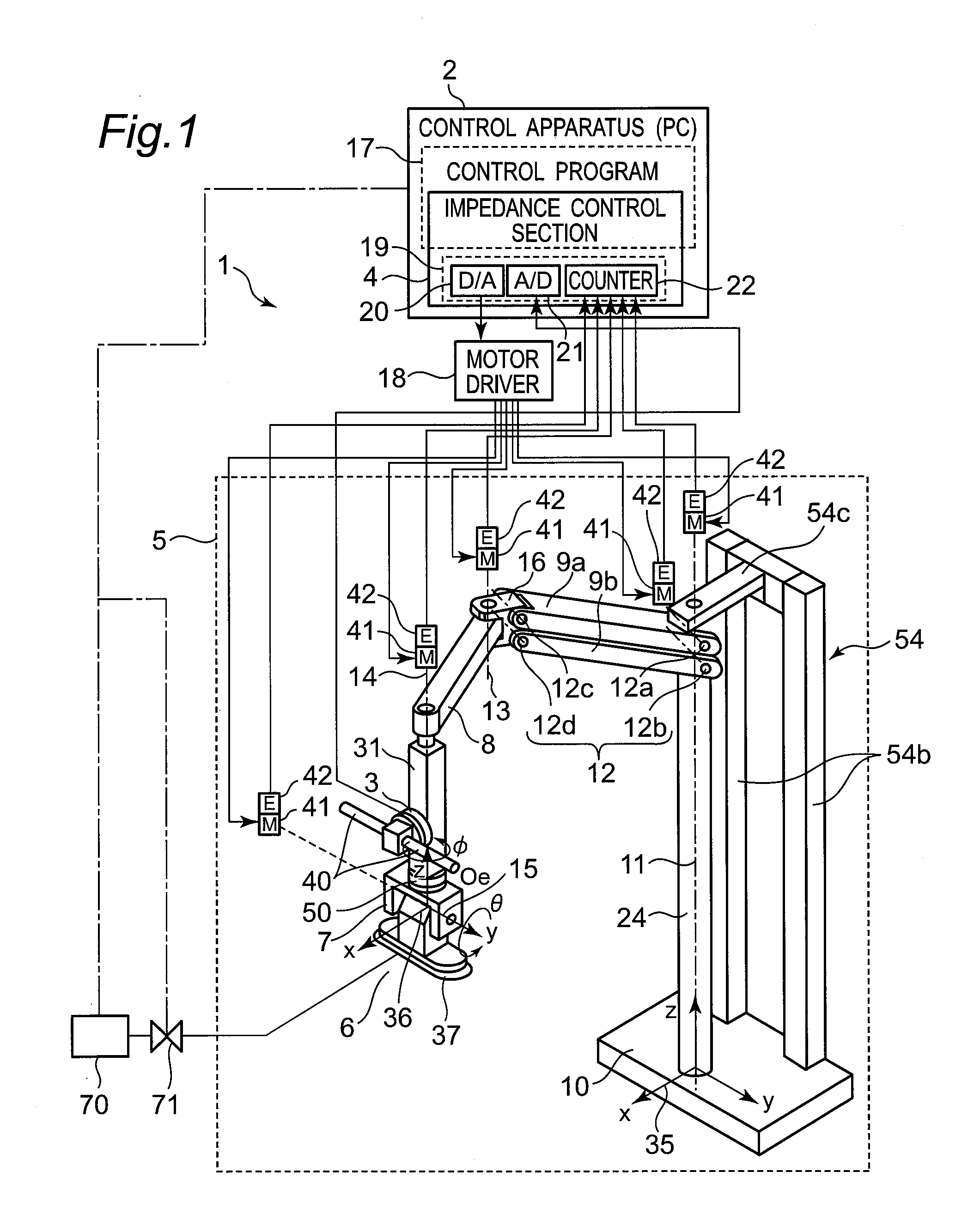 Robot, robot control apparatus, robot control method, and robot control program