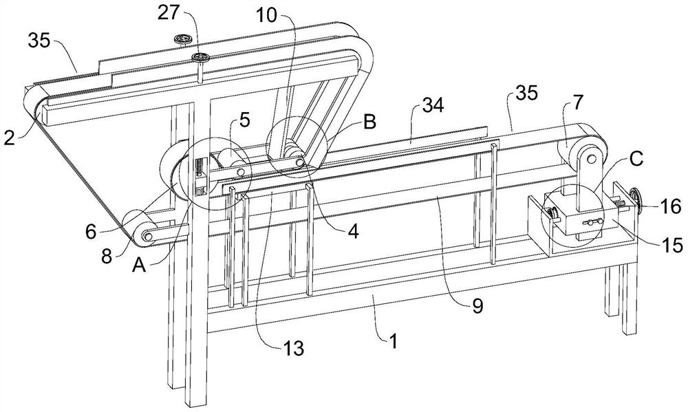 Conveyor transfer unit based on core press