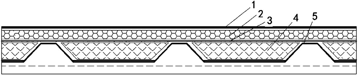 Metal roof balance layer structure