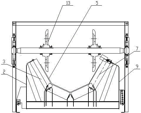 Unequal groove angle curve belt conveyer