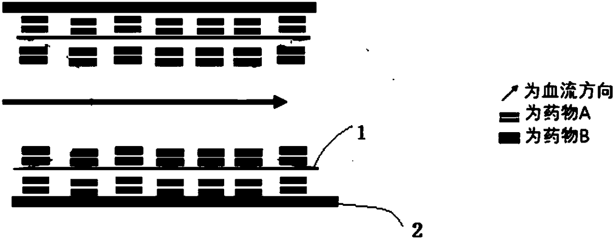 Bidirectional double-drug eluting stent and preparation method thereof