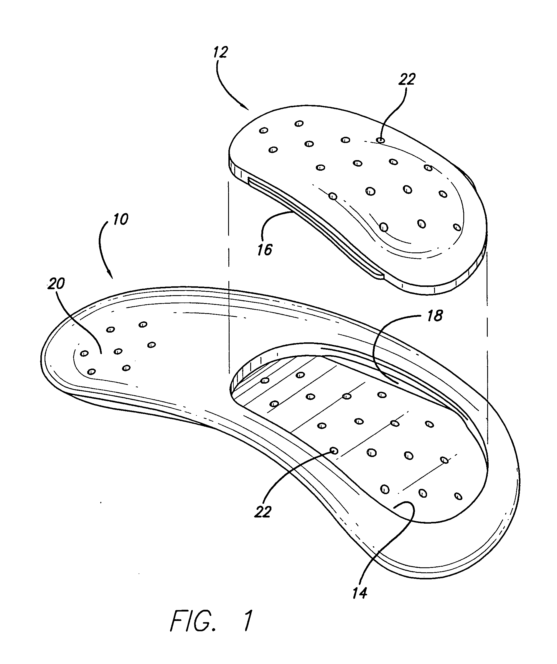 Footwear orthotic with insert