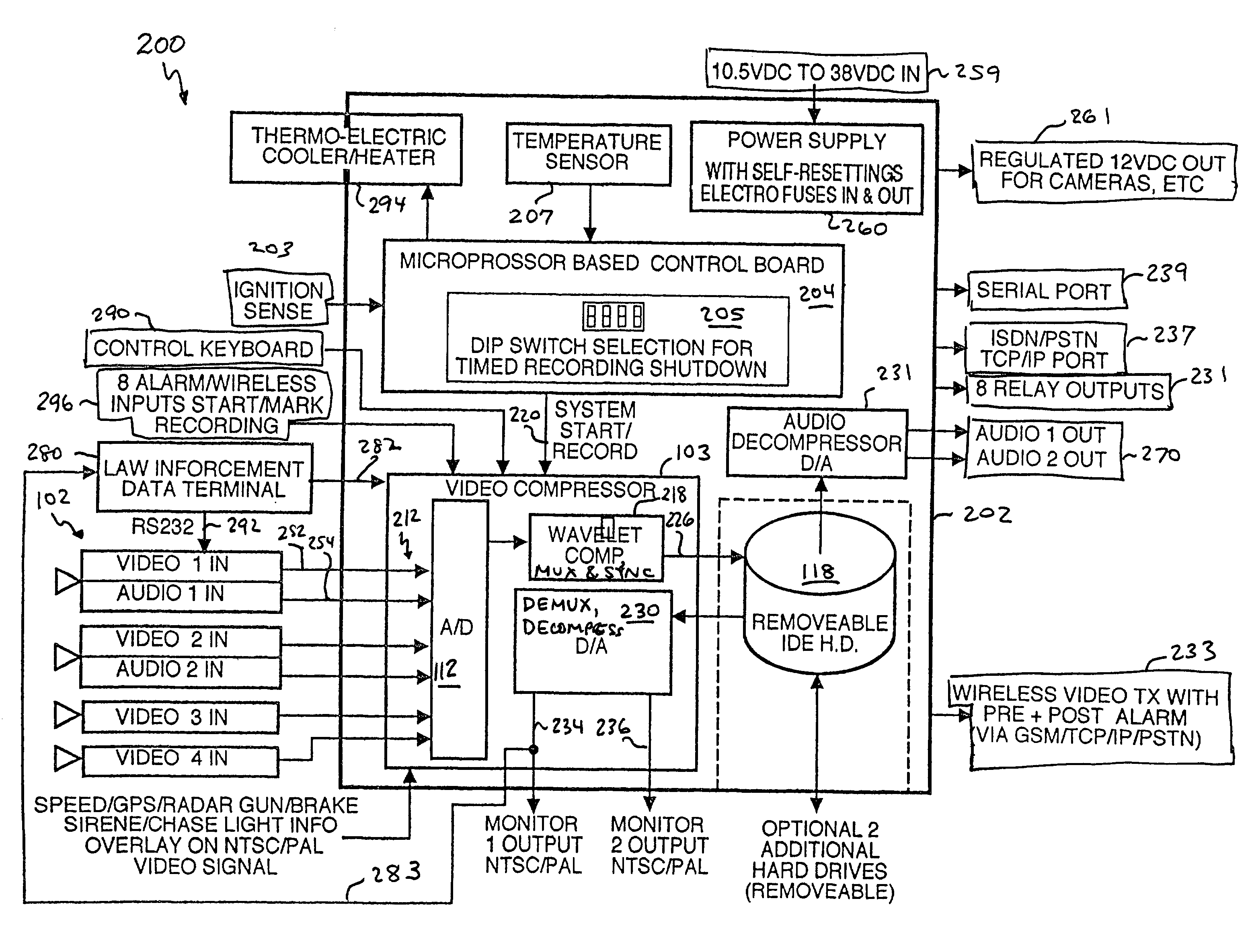 Heating and cooling of a mobile video recorder