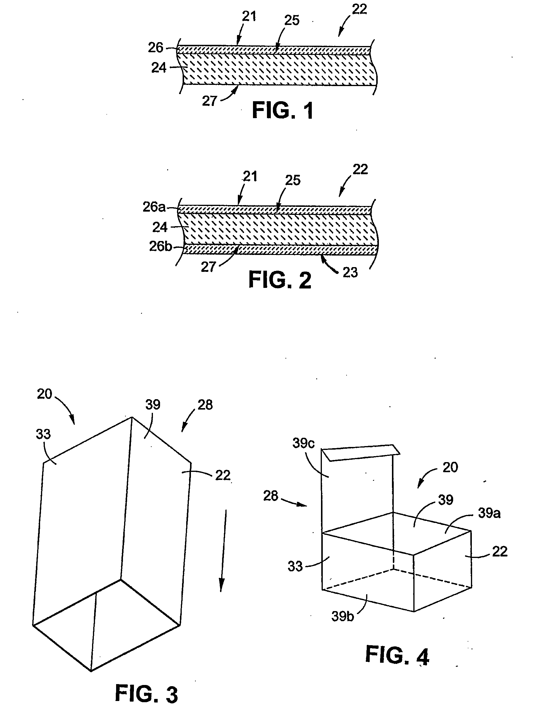 Composites for packaging articles and method of making same