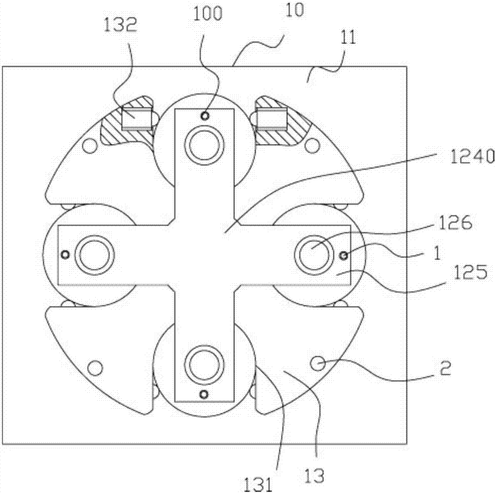 Transferring and lifting rotating mechanism for processing and conveying of cosmetics