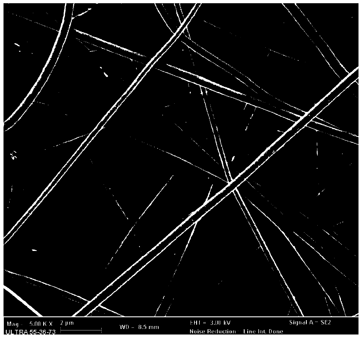 Ultrahigh-flux nanofiber filtering membrane and preparation method thereof