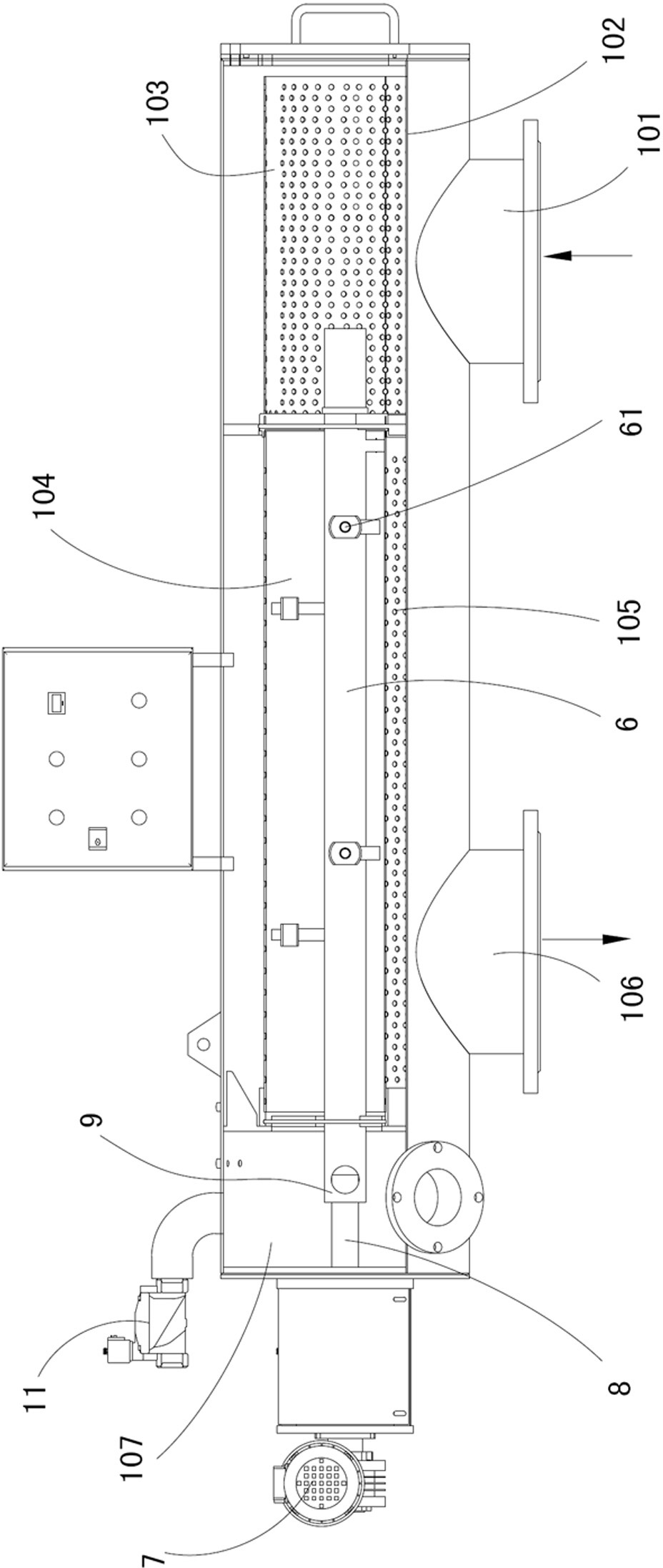 Self-cleaning suction filter