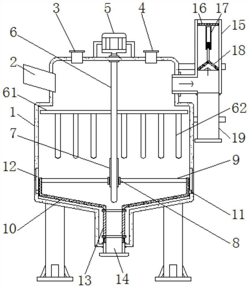 Fermentation device for the preparation of organic fertilizer for comprehensive utilization of agricultural waste