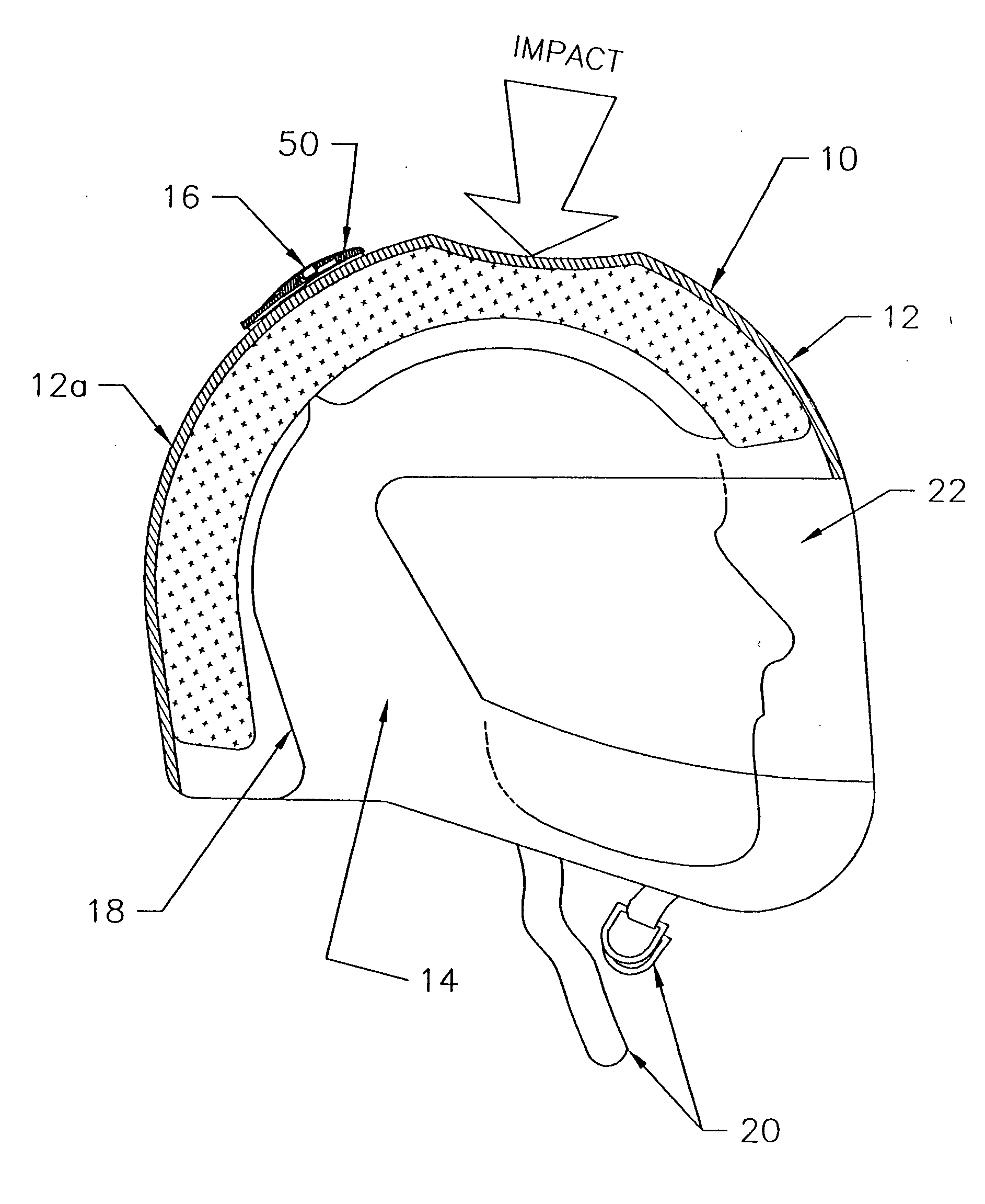 Helmet with shock detector, helmet attachment device with shock detector & methods