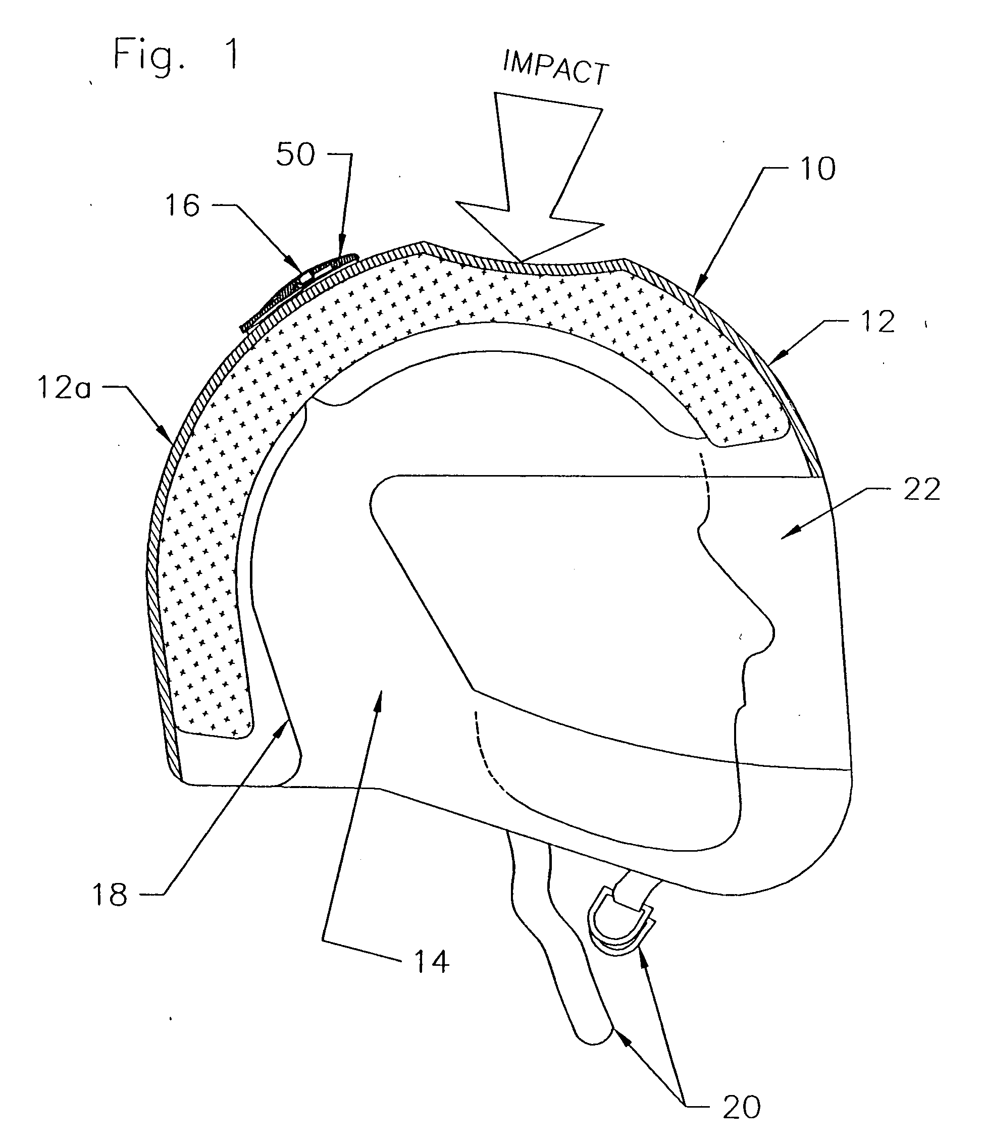 Helmet with shock detector, helmet attachment device with shock detector & methods