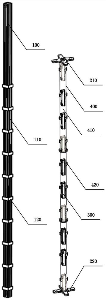 Device and method for measuring and calibrating underwater bending-torsional deformation of fuel assembly