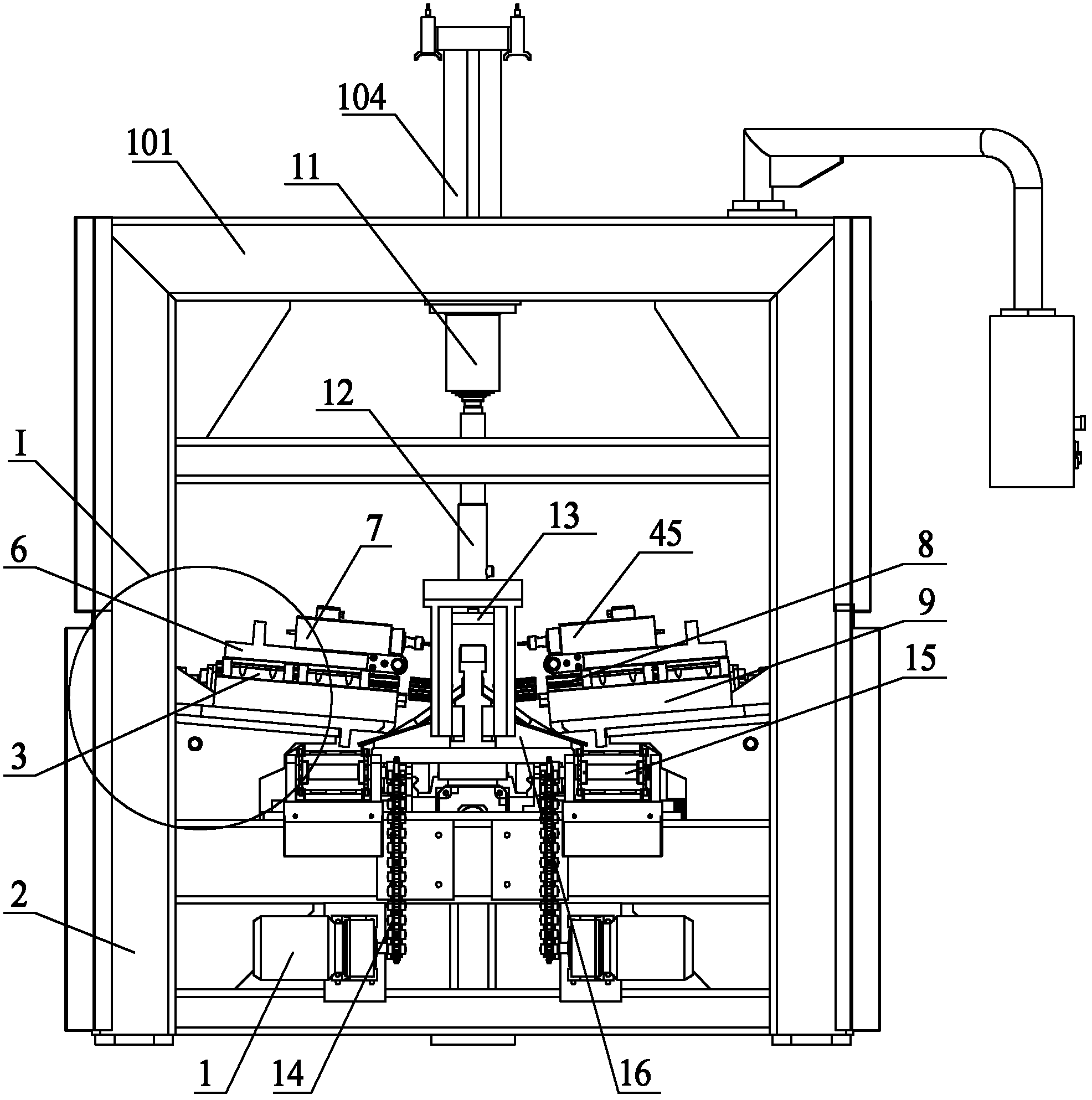 Multistation numerical control drilling center of high-precision super-long work piece