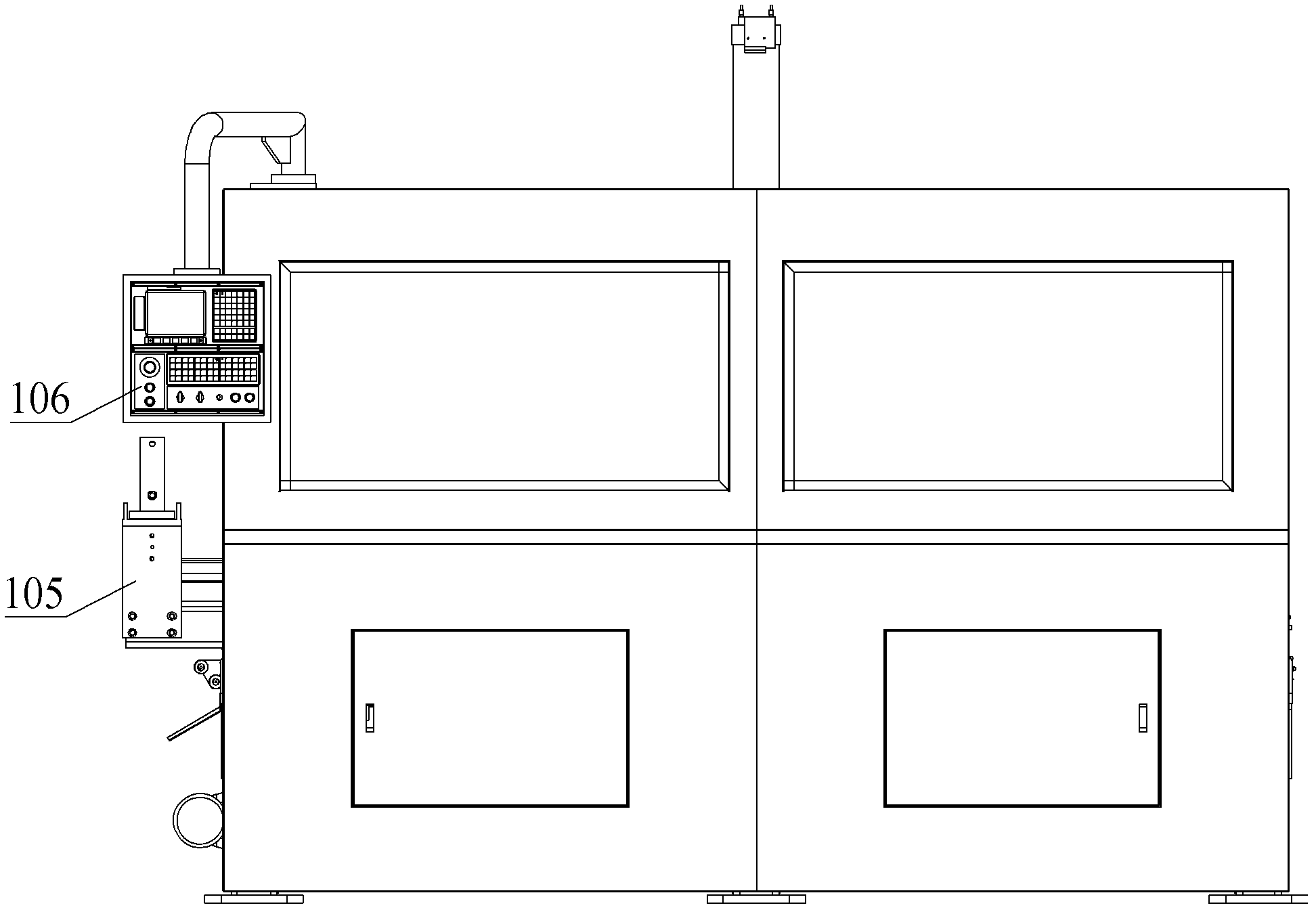 Multistation numerical control drilling center of high-precision super-long work piece