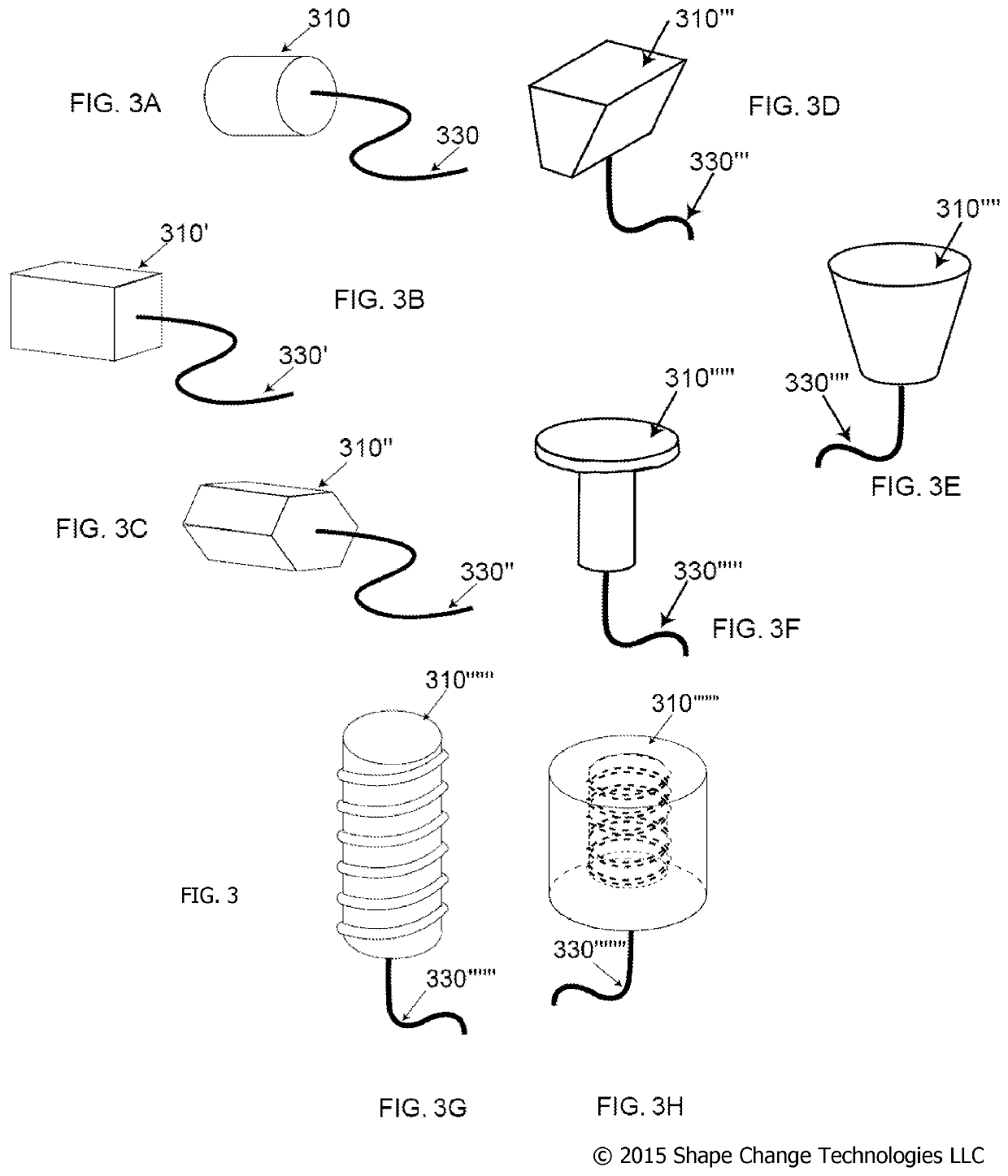 Hybrid shape memory effect elements for facile integration to structures