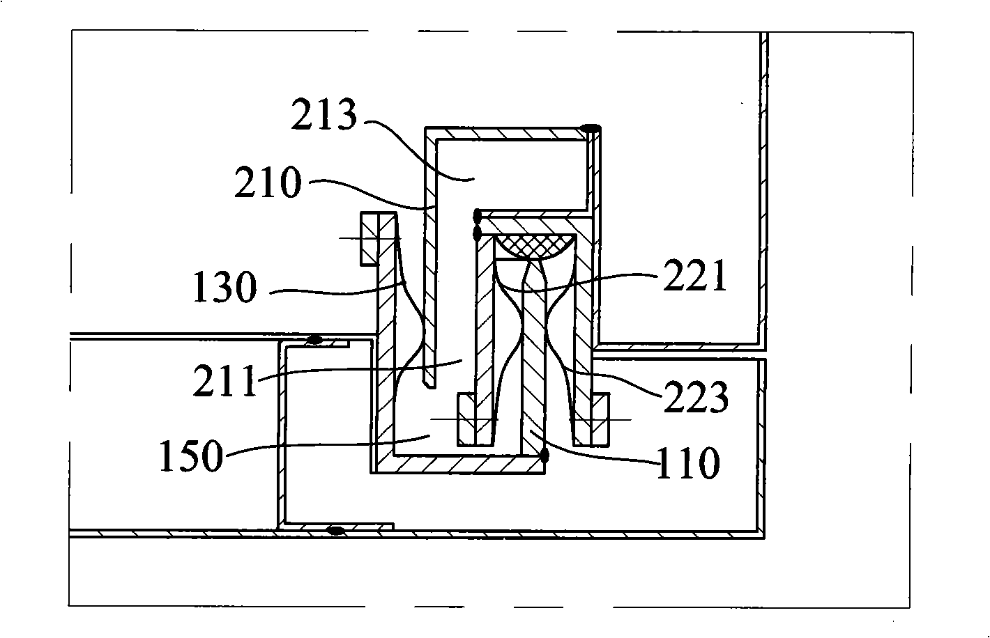 Electromagnetic shielding structure for door