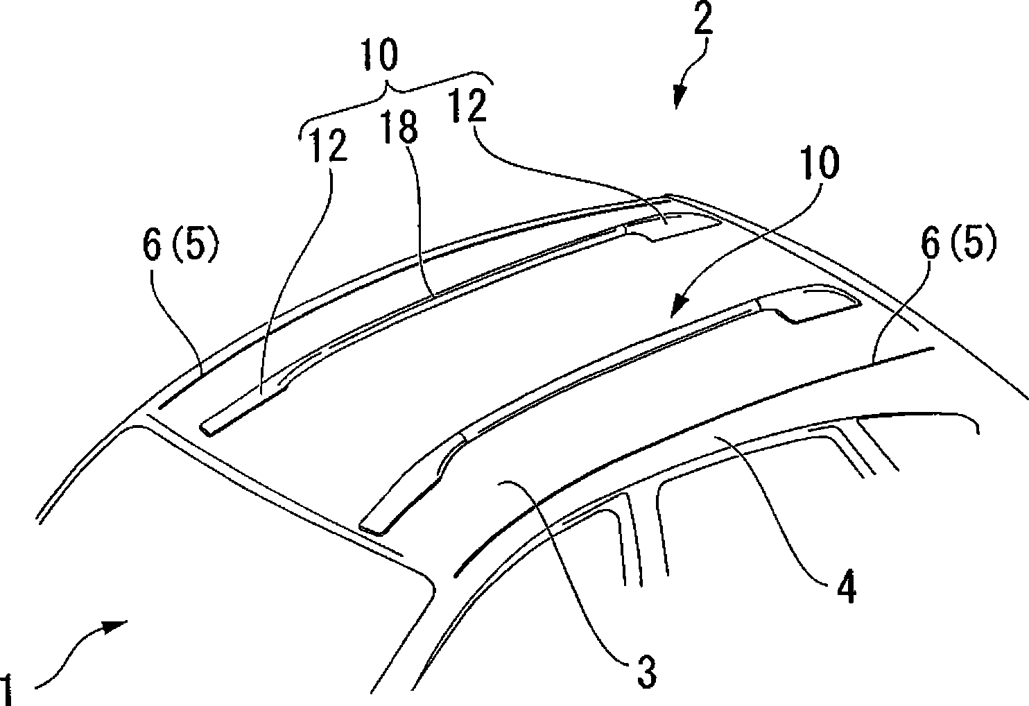 Installation structure for roof rail