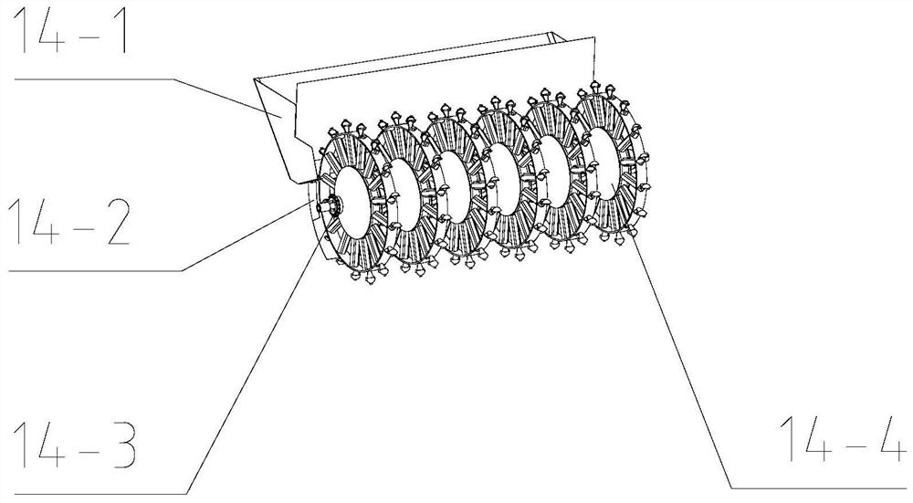 Inner channel type seed taking and direction changing device and on-film garlic planting machine