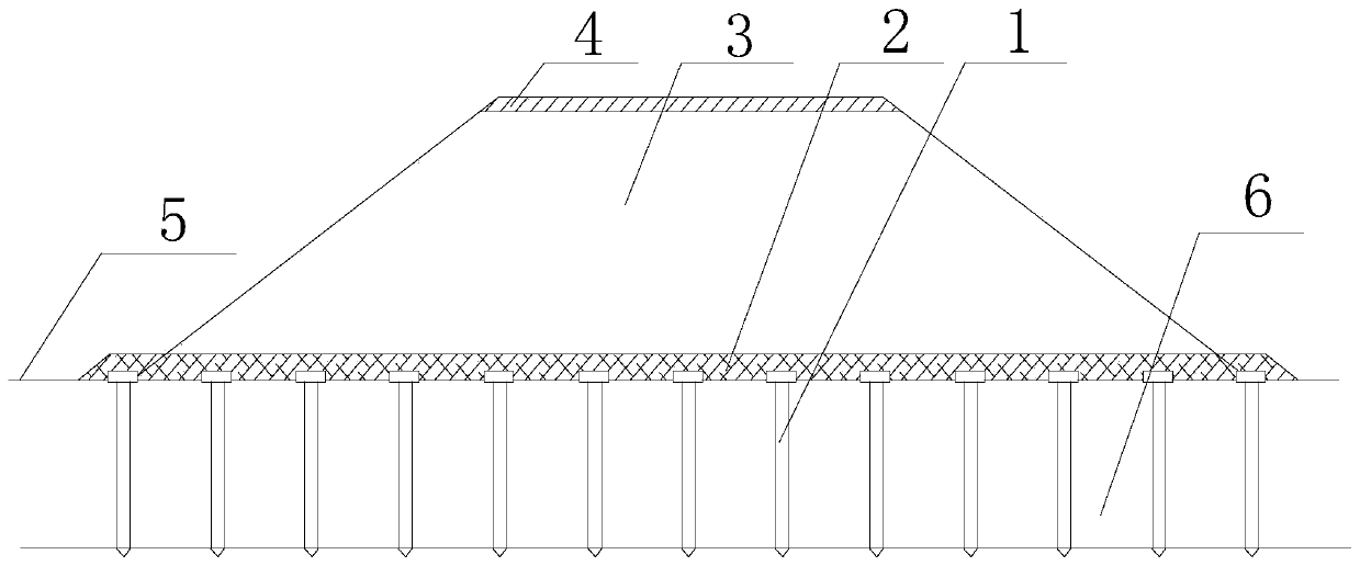 Fabricated roadbed construction system and technology suitable for deep soft foundation