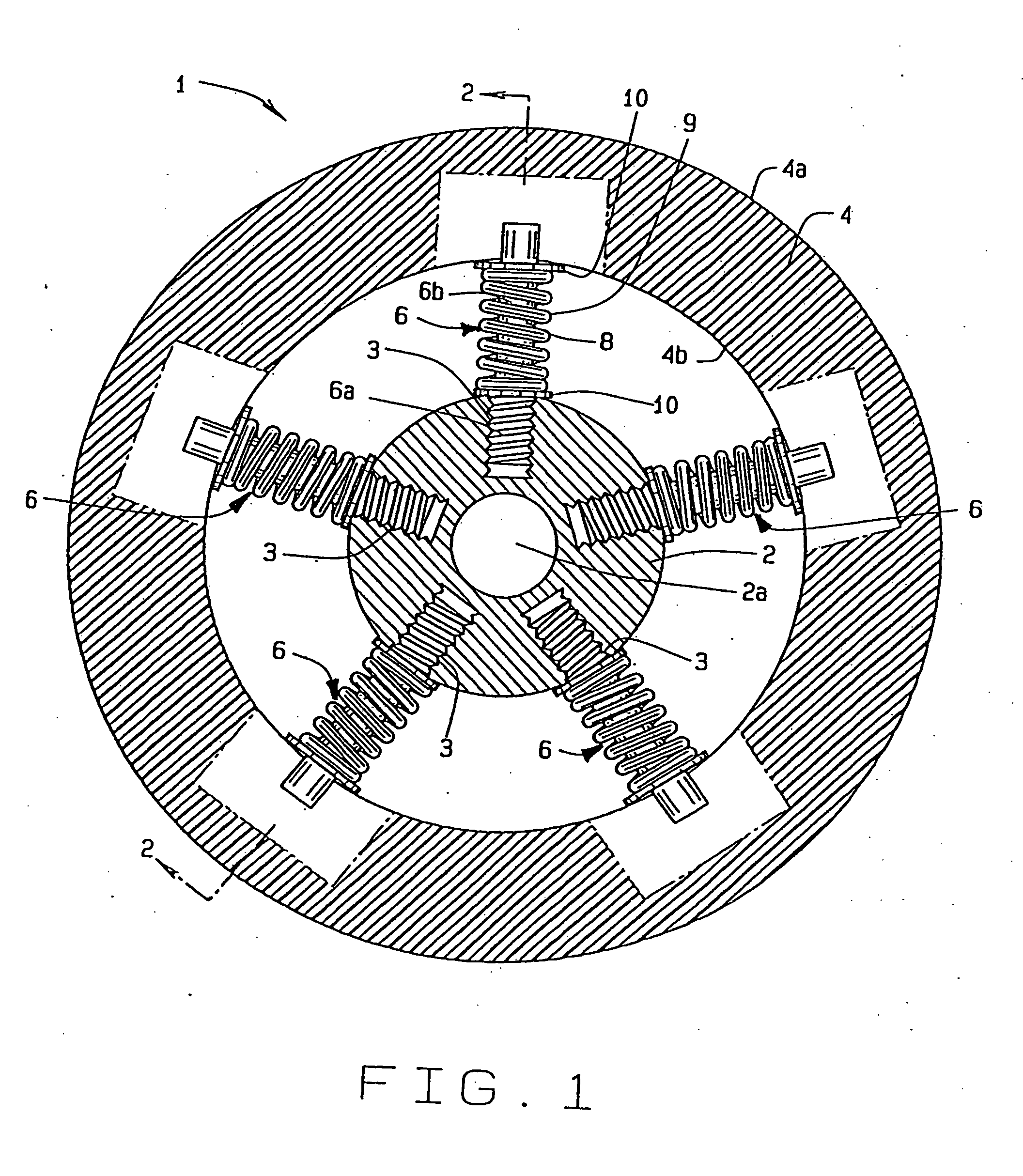 Internal wheel suspension system with shock absorption