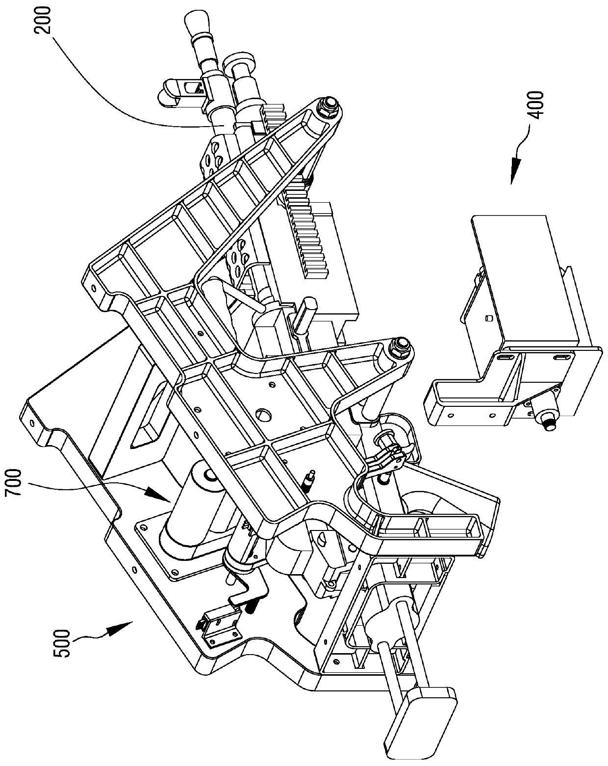 Driving structure for mounting machine gun on unmanned aerial vehicle