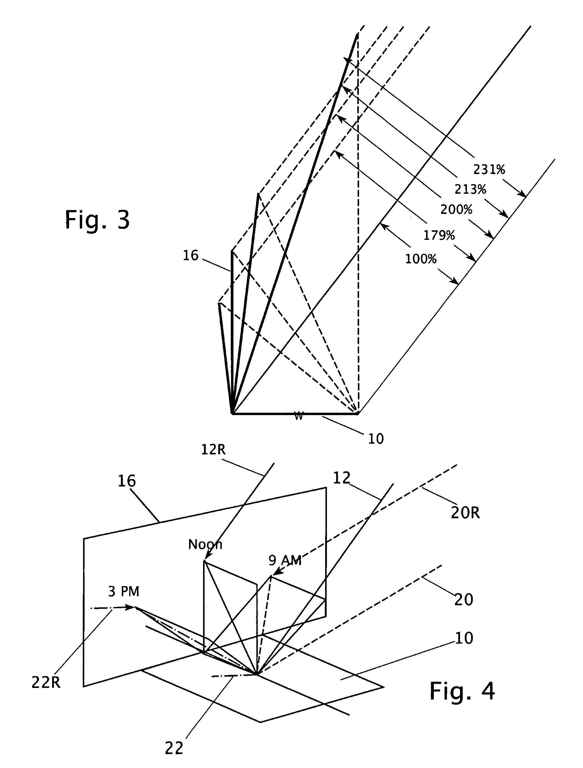 Solar power harvester with reflective border