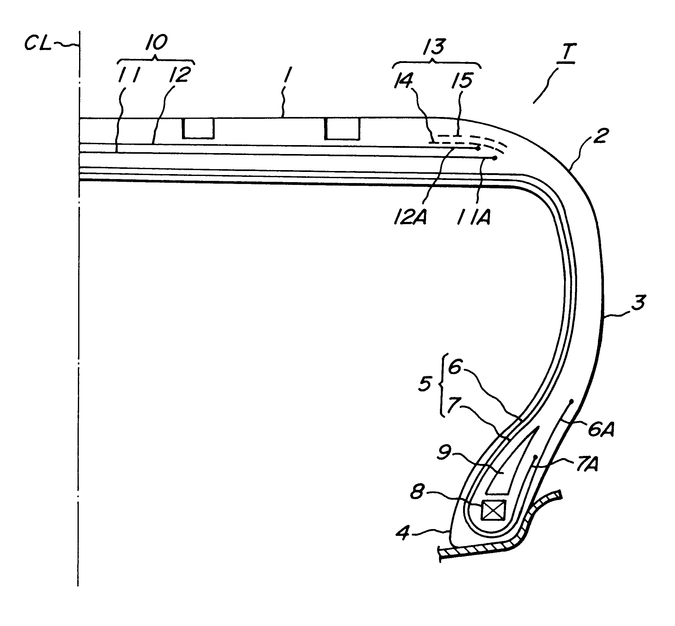 Reduced weight pneumatic tires