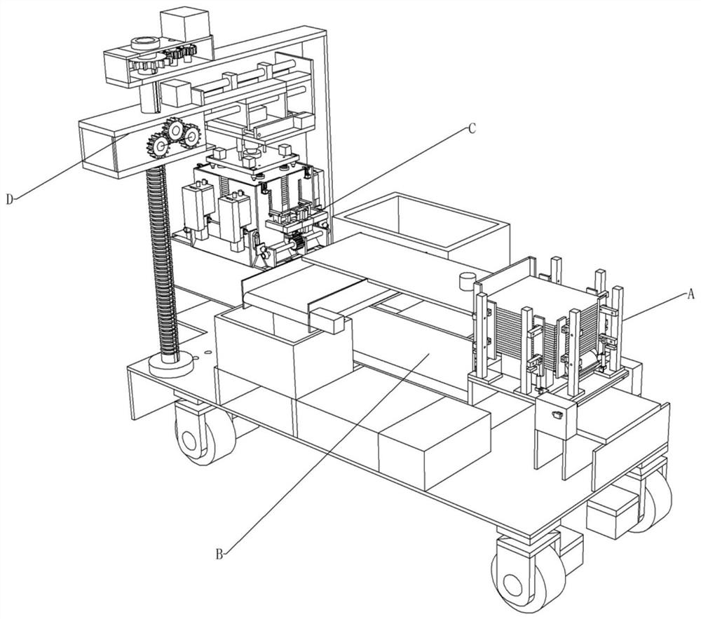 Feeding module and full-automatic tiling machine applying same