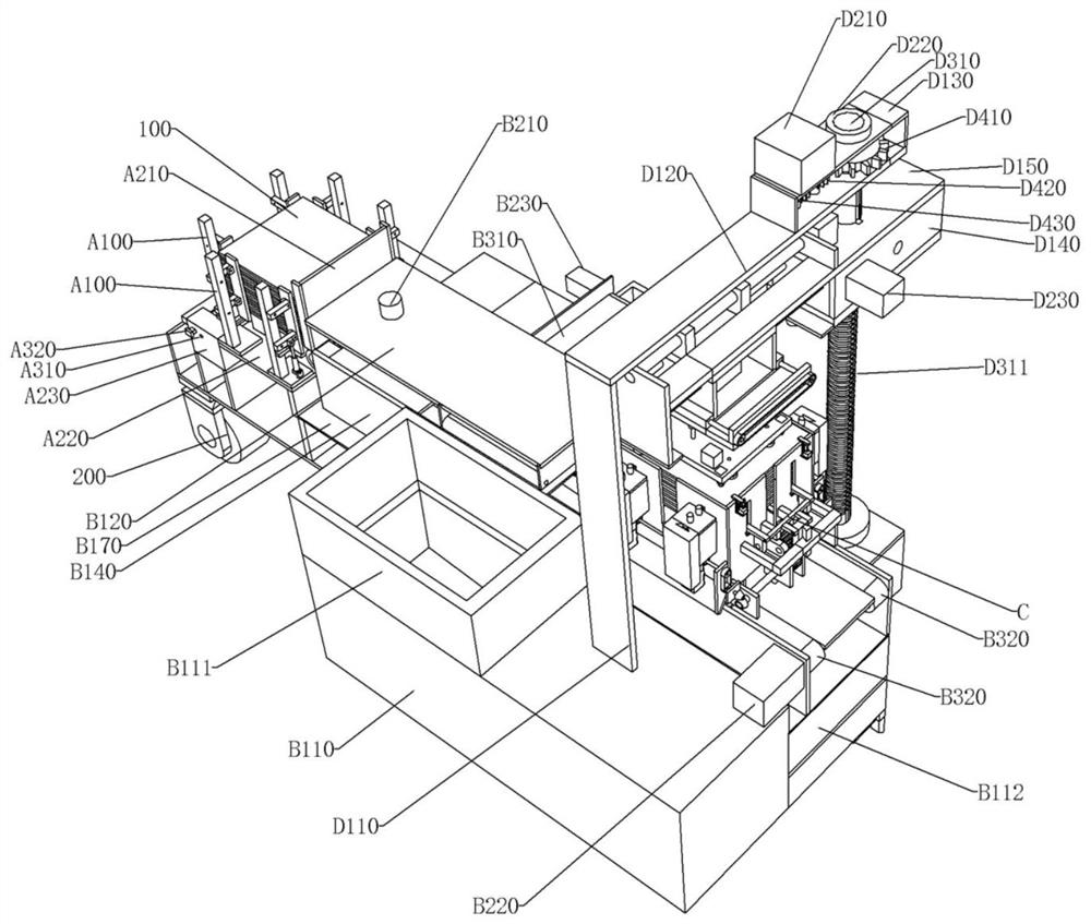 Feeding module and full-automatic tiling machine applying same