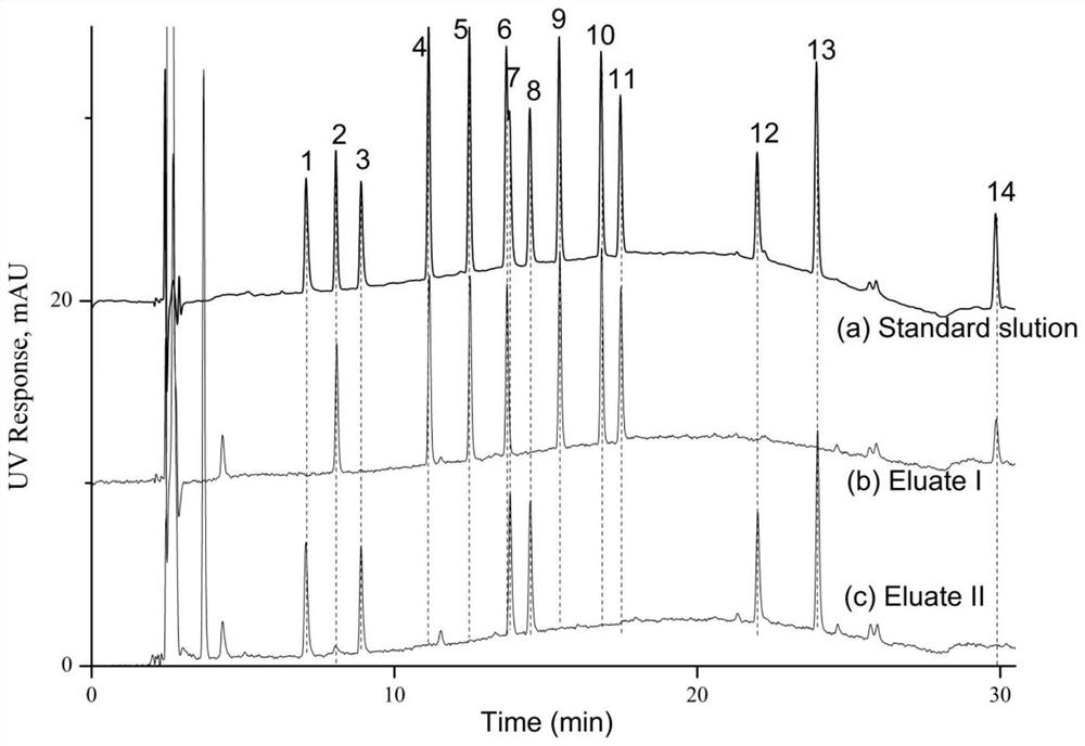 Preparation and application of polyethyleneimine modified reversed-phase/strong anion exchange mixed-mode polymer