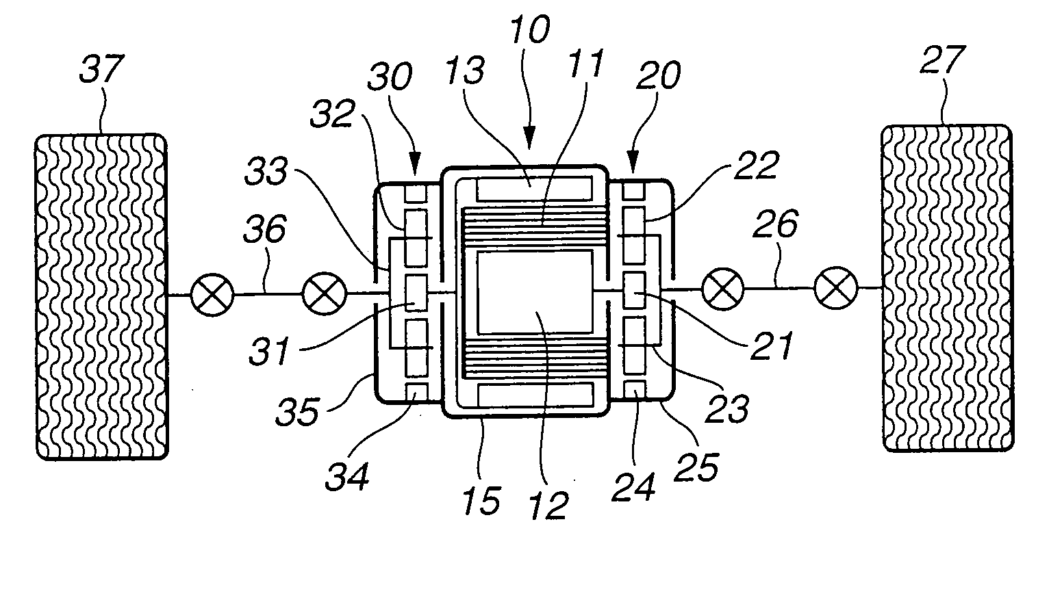 Wheel drive system for independently driving right and left wheels of vehicle