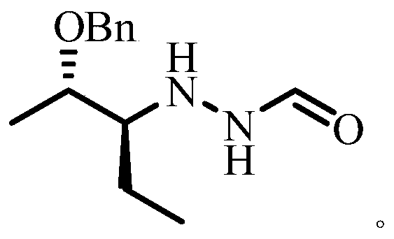 Method for synthesizing N'-[(2S, 3S)-2-(benzyloxy) pentyl-3-base] formylhydrazine