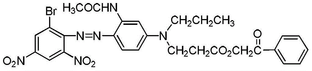 Greenish-blue disperse dye with high washing fastness and sublimation fastness and preparation method thereof