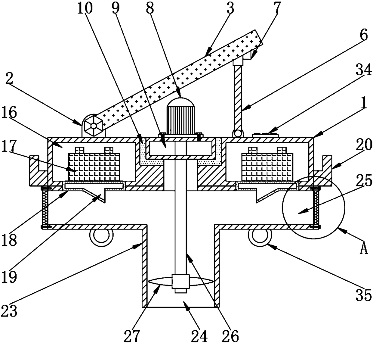 Solar aerator with high stability