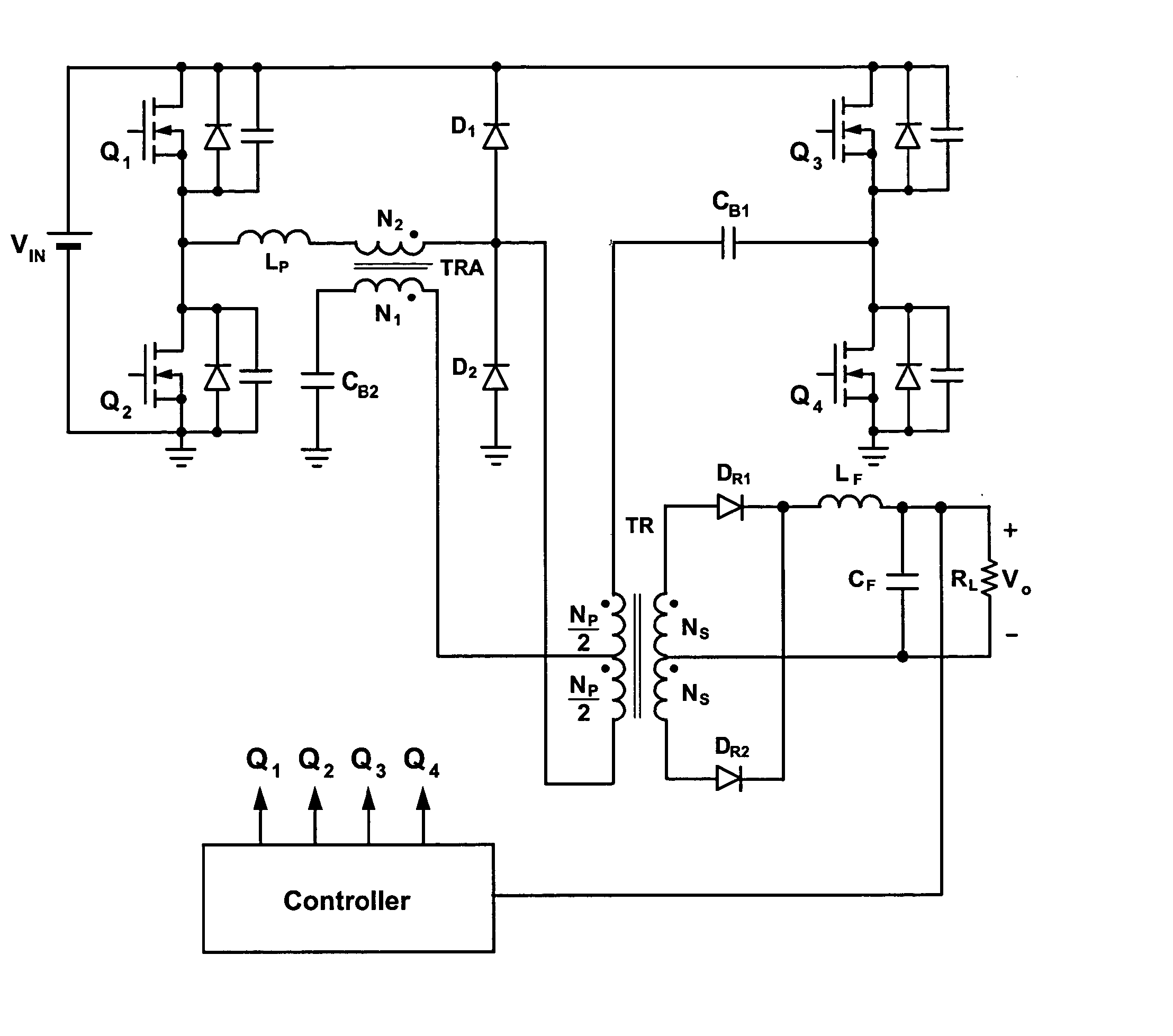 Full bridge power converters with zero-voltage switching