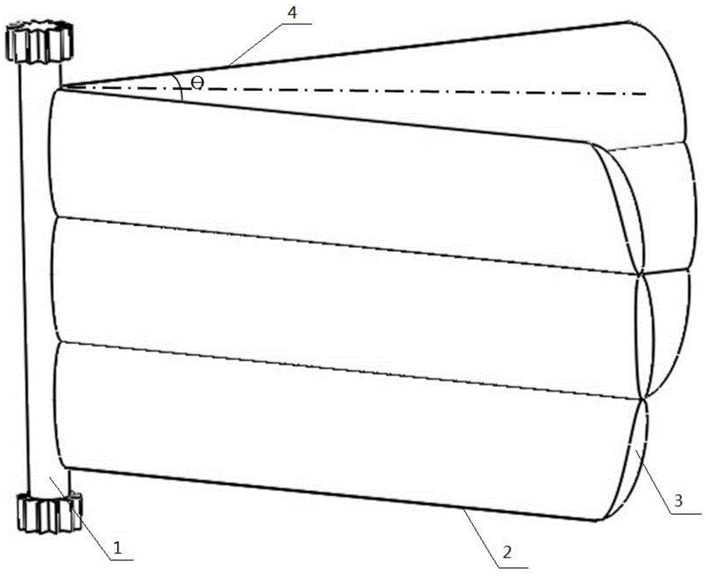 Laterally-split bionic two-tailed paddle unit