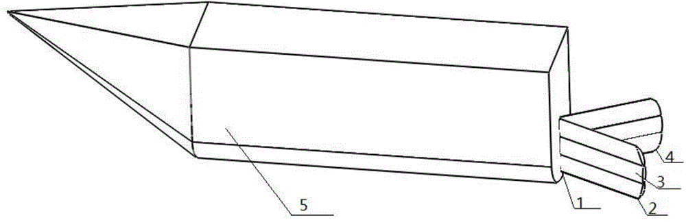 Laterally-split bionic two-tailed paddle unit