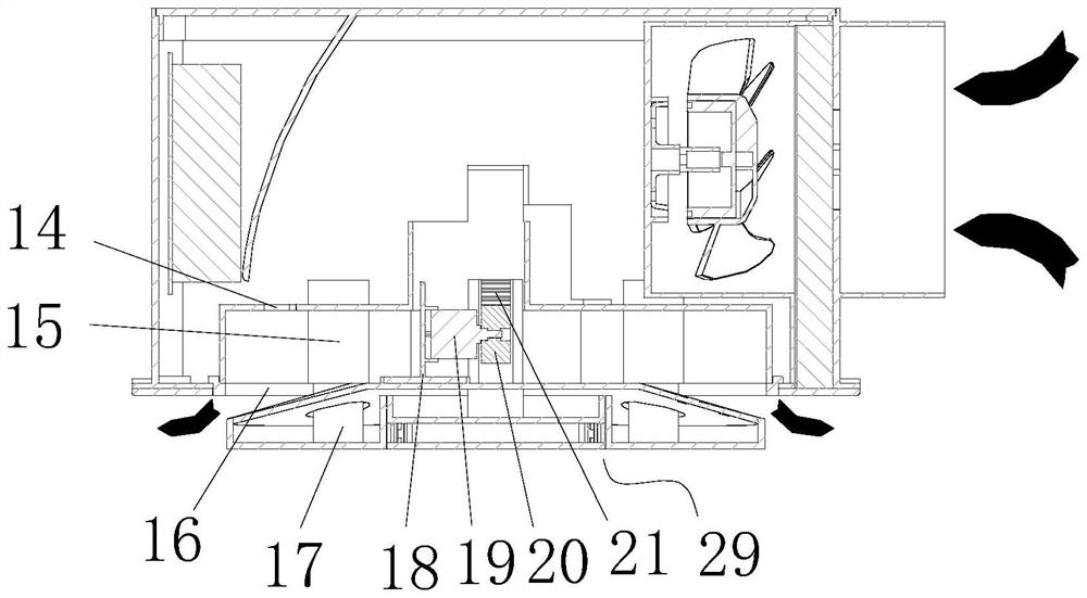 Linkage air exhaust and supply device of kitchen range hood