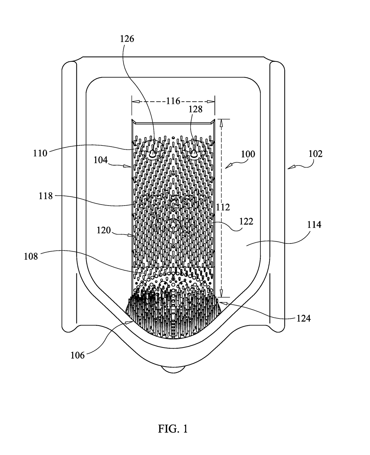 Urinal anti-splash device