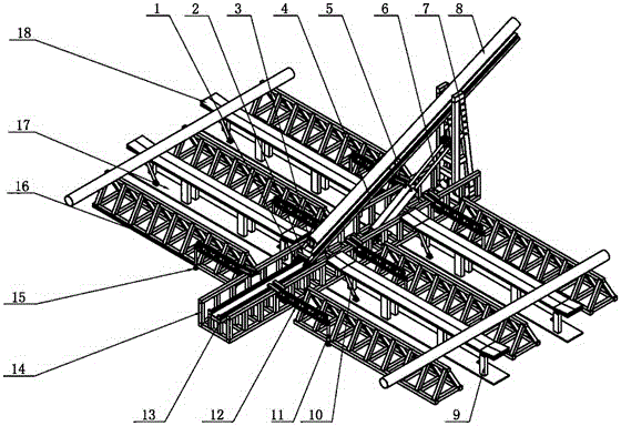 Lifting hydraulic power catwalk system