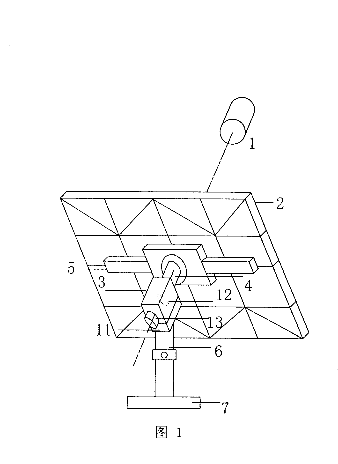 Earth axis type solar furnace optical collector